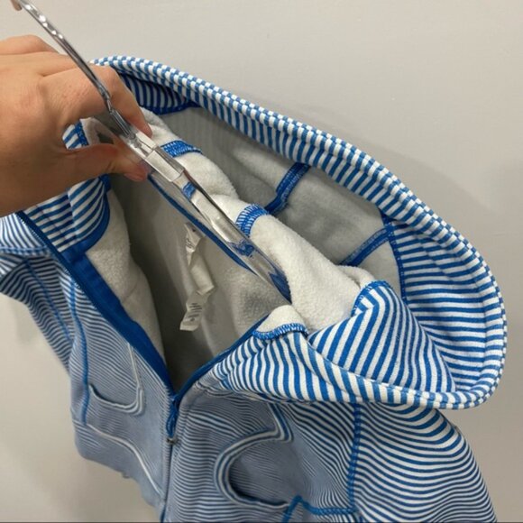 Lululemon Scuba Hoodie Stretch Slope Stripe Beaming Blue Size 4 - Picture 9 of 12